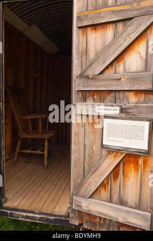 Une cabane de berger où le berger aurait tendance à ses brebis à Gressenhall musée de la vie rurale dans la région de North Norfolk Uk Banque D'Images