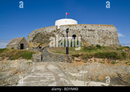 dh fort Grey ST PIERRE DU BOIS GUERNESEY Tour Martello forteresse et Shipwreck musée Rocquaine Bay construire des casernes Banque D'Images