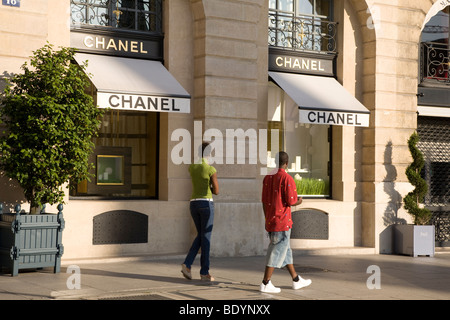 Chanel Boutique sur place Place Vendôme, Paris, France Banque D'Images
