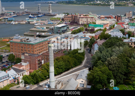 Le Vieux-port district est vu dans la ville de Québec Banque D'Images