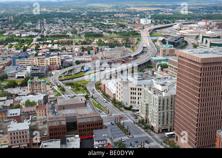 St-Roch de Québec et l'arrondissement Limoilou, toit Banque D'Images