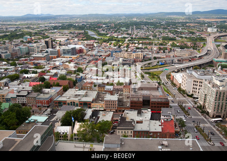 St-Roch de Québec et l'arrondissement Limoilou, toit Banque D'Images