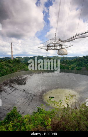 États-unis d'Amérique, des Caraïbes, d'Arecibo, Puerto Rico, l'Observatoire d'Arecibo (plus grand télescope radio) Banque D'Images