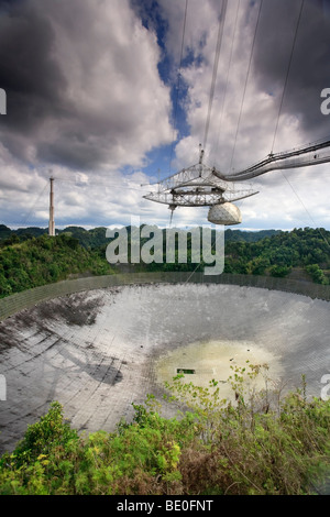 États-unis d'Amérique, des Caraïbes, d'Arecibo, Puerto Rico, l'Observatoire d'Arecibo (plus grand télescope radio) Banque D'Images