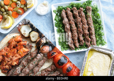 Arabe Kebab et Kofta Banque D'Images