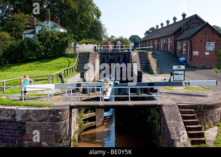 L'Escalier Verrou à Bunbury dans Cheshire Banque D'Images