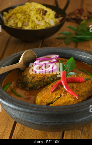 Goan curry de poisson alimentaire Goa Banque D'Images