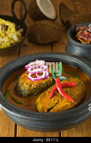 Goan curry de poisson alimentaire Goa Banque D'Images