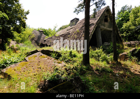 Maybach, complexe détruit Seconde Guerre mondiale bunker de haut commandement de l'armée allemande en Wuensdorf Banque D'Images