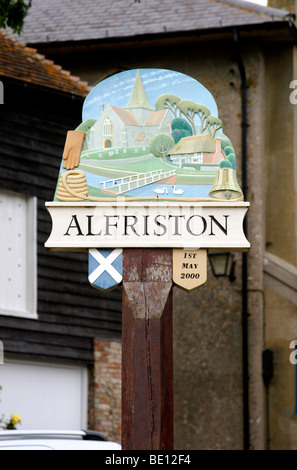 Sign in Brownings, East Sussex , Angleterre , Royaume-Uni Banque D'Images