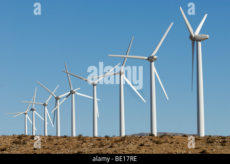 Éolienne, éoliennes, Coachella Valley, Palm Springs, California, USA Banque D'Images