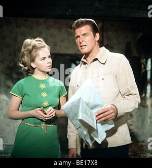 Le SAINT - UK TV series (1960) avec Roger Moore comme Simon Templar Banque D'Images