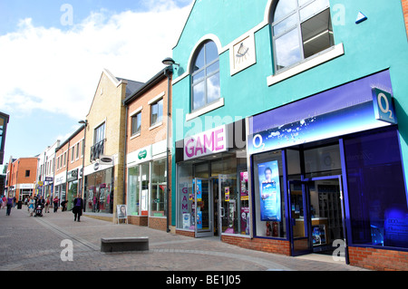 Broadway piétonne, centre Orchard, Didcot, Oxfordshire, Angleterre, Royaume-Uni Banque D'Images