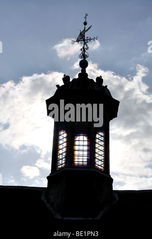 Clocher Almhouse en silhouette, Abingdon-on-Thames, Oxfordshire, Angleterre, Royaume-Uni Banque D'Images