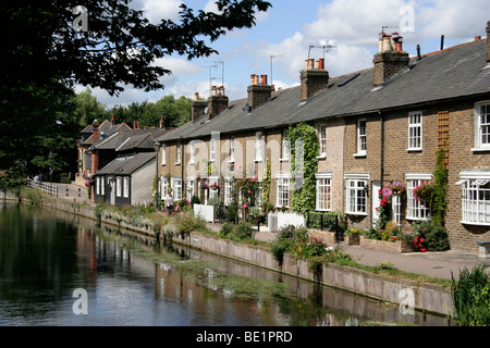 Folly Island cottages rivière lee Hertford Banque D'Images