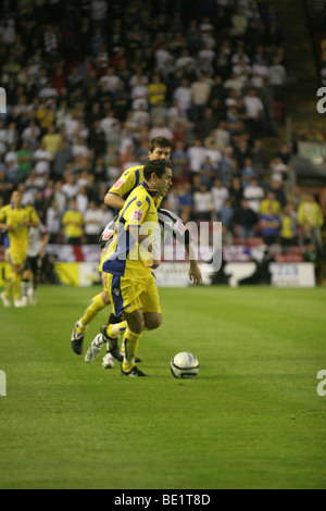 0 Darlington v Leeds United 1, Carling Cup premier tour, 10-08-09. Banque D'Images