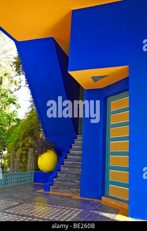 Le détail de l'ancien studio de Jacques Majorelle dans le Jardin Majorelle Banque D'Images