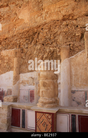 Israël, désert de Judée, Masada, fresques au Palais du Nord Banque D'Images