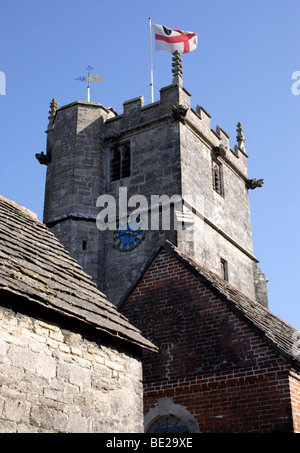 Église St Edward's Village Corfe Castle Dorset Banque D'Images