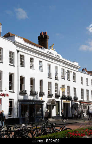 L'ancien Dolphin Hotel, Chichester, Sussex, Angleterre. Banque D'Images