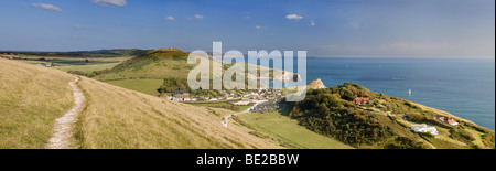West Lulworth Cove Lulworth, dans le Dorset et la Côte Jurassique, site du patrimoine mondial, England, UK Banque D'Images