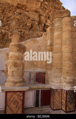 Israël, désert de Judée, Masada, fresques au Palais du Nord Banque D'Images