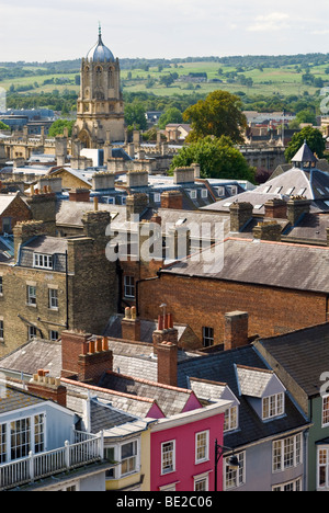 Oxford City skyline et Christ Church College's Tom Tower Banque D'Images