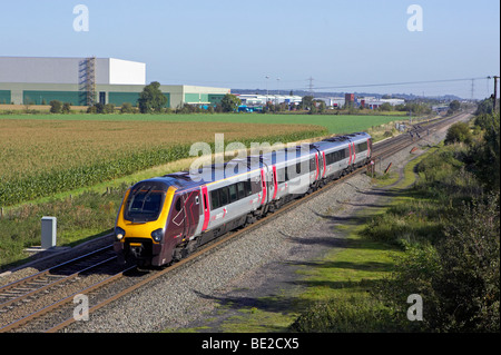 AXC 221141 passe Catholm (Burton on Trent) avec un Newcastle - service de lecture le 10/09/09. Banque D'Images