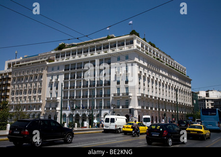 Hôtel Grande Bretagne Place Syntagma Athènes Grèce Banque D'Images