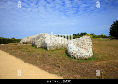 Le Grand Menhir, site des Megalithes de Locmariaquer, Morbihan, Bretagne, France Banque D'Images