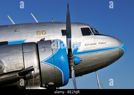 Détails d'un avion de passagers russes Lisunov Li-2, une version sous licence du Douglas DC-3, l'Allemagne, de l'Europe Banque D'Images