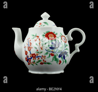Théière design floral coloré Banque D'Images