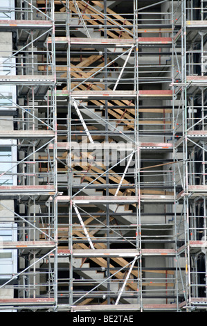 Site de construction, à l'immeuble Kranhaus port Rheinauhafen, Cologne, Rhénanie du Nord-Westphalie, Allemagne, Europe Banque D'Images