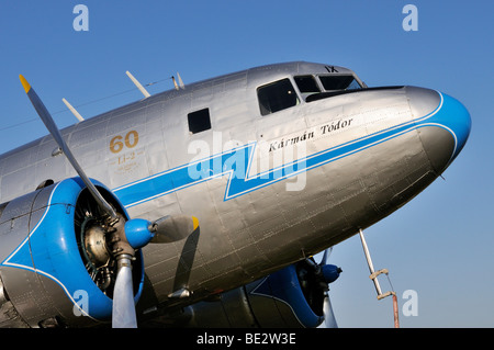 Détails d'un avion de passagers russes Lisunov Li-2, une version sous licence du Douglas DC-3, l'Allemagne, de l'Europe Banque D'Images