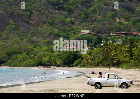 Une vue sur Playa Panama, une plage populaire dans le Nord du Guanacaste, Costa Rica Banque D'Images