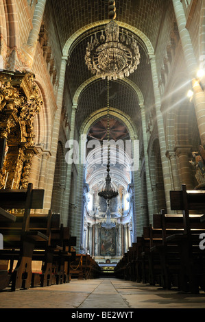 Intérieur de la basilique se Catedral de Nossa Senhora da Assuncao cathédrale, Evora, UNESCO World Heritage Site, Alentejo, Portugal Banque D'Images