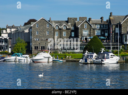 La vieille Angleterre Hôtel, donnant sur le lac Windermere, Bowness, Parc National de Lake District, Cumbria, Angleterre, Royaume-Uni Banque D'Images