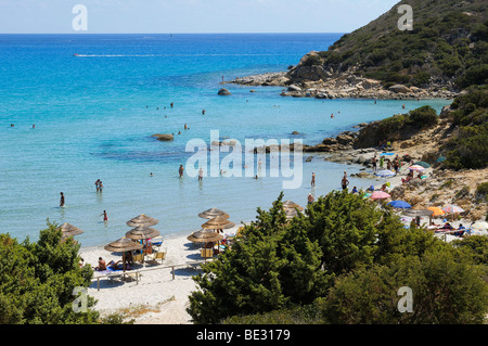 Plage de la Cala Giunco, Porto Giunco, Capo Carbonara, Villasimius, Sardaigne, Italie, Europe Banque D'Images