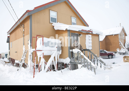 Gojahaven est une ville dans l'extrême nord du Canada où vivent 1000 IInuits. Au cours wintertimes les températures moyennes sont ar Banque D'Images