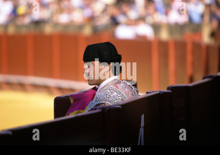 Matador, corrida à la Plaza de Toros, Séville, Andalousie, Espagne, Europe Banque D'Images