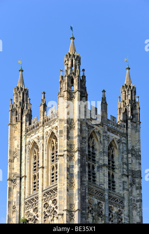 Le clocher de la Cathédrale de Canterbury, Kent, Angleterre, Royaume-Uni, Europe Banque D'Images