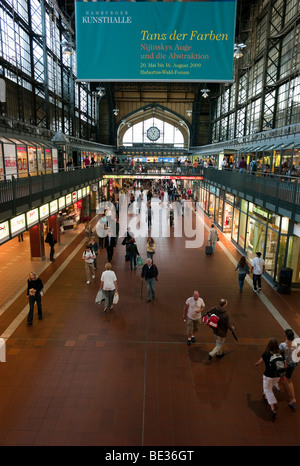 La gare centrale de Hambourg, Hambourg, Allemagne, Europe Banque D'Images