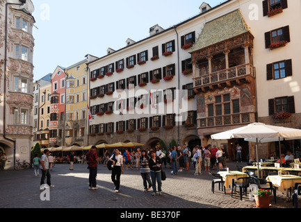 Petit Toit d'or, Herzog-Friedrich-Strasse, centre-ville historique d'Innsbruck, Tyrol, Autriche, Europe Banque D'Images