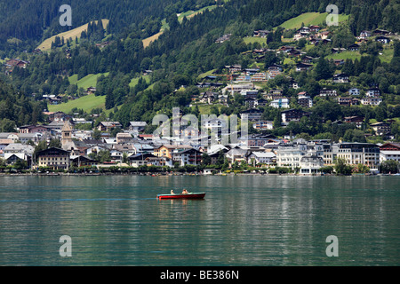 Le lac Zeller, Zell am See, Allemagne, land de Salzbourg, Autriche, Europe Banque D'Images