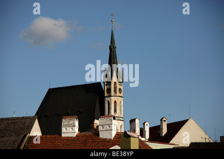 L'église Saint-Guy, Český Krumlov, République Tchèque, Europe Banque D'Images