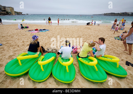 Havaianas Thong Challenge à Bondi Beach. Sydney, New South Wales, Australia Banque D'Images