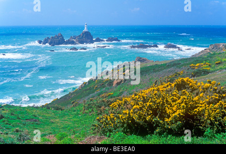 Le phare de Corbière, île de Jersey, Channel Islands Banque D'Images