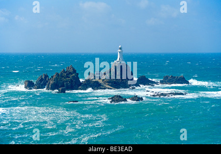 Le phare de Corbière, île de Jersey, Channel Islands Banque D'Images