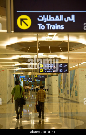 Union Station métro de Dubaï graphiques design d'intérieur Banque D'Images