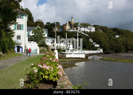 Portmeirion Village de Gwynedd, Pays de Galles, Royaume-Uni Banque D'Images